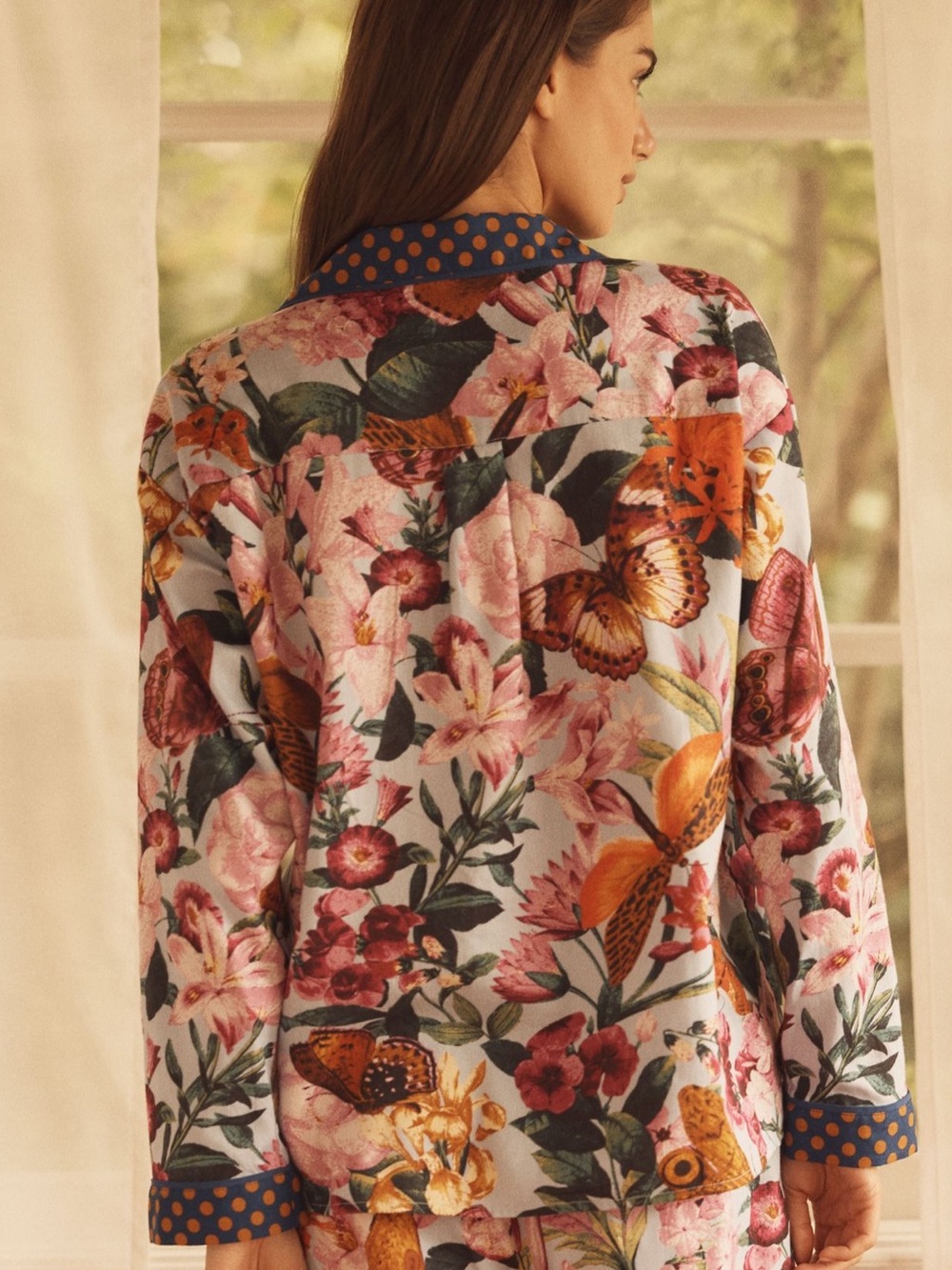 Anthropologie LyreBird Cloud Flannel Pajama Top - Picture 3 of 9